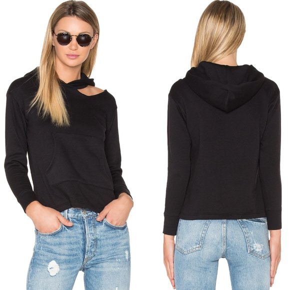 LNA Tops - REVOLVE LNA Cueva Cut Out Pullover Hoodie